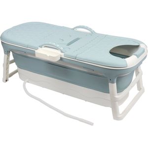 Parcura zitbad XXL 148cm - Opvouwbaar ligbad | Bad voor in de douche | IJsbad - Incl. Massagerollers en Nekkussen