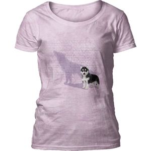 Ladies T-shirt Shadow of Greatness Dog Pink S