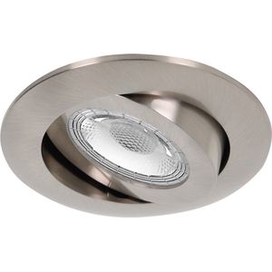 Inbouwspot Nikkel - Dimbaar - 5 watt - 425 Lumen - 2000-3000 Kelvin - Dim to Warm - IP44 Badkamerverlichting