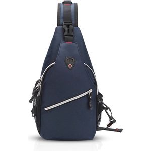 FANDARE Sling Bag schoudertas messenger bag hiking bag crossbody tas rugzak polyester Bk-jk004 polyester, blauw