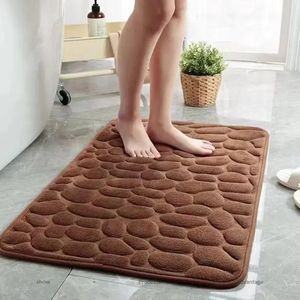 Antislip mat - Badkamer mat - 3D Antislip - Badmat - Vloermat - Deurmat - Machine wasbaar - Sneldrogend - Water opneembaar - Milieuvriendelijk - Badkamer - Woonkamer - Traag schuim - Comfortabel - Absorbeert water - Bruin