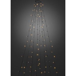 Konstsmide Sweden ® 6520-870 -Snoerverlichting - App gestuurde kerstboom lichtmantel 240 lamps - 2,4m - met 8x30 extra warmwitte LED - zwarte kabel - energiezuinig en duurzaam - 24V - dimmer - knipperfuncties - timer - voor binnen en buiten