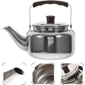 IBBO® - Luxe RVS Kettle Theepot - 1.6 liter - ketel Camping - Theepot - Waterkoker - Zilver