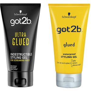 [Combo]  Schwarzkopf got2b glued waterproof gel & Schwarzkopf Got2b gel glued extra/ook voor pruiken