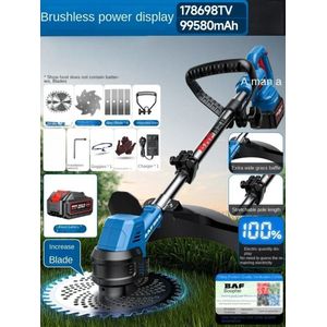 Bovista Kantenmaaier Electrisch - Met Accu - Draadloos - Voegenborstel - Grastrimmer - Kantensnijder - Onkruidborstel - Bosmaaier - Elektrische - Zonder Borstel - A1