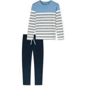 Schiesser herenpyjama lang pacific blue