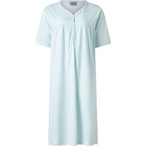 Lunatex - dames nachthemd 224160 - korte mouw - turquoise - maat XXL