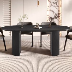 Tafel 'Lagos' 200 cm Ovaal Decor Donkerbruin