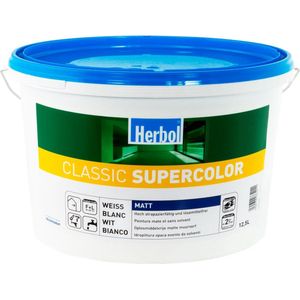 Herbol Classic - Muurverf - Muren & plafonds - Mat wit - 12.5 Liter