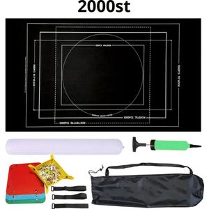 Bovista Puzzelmat - Portapuzzle - Puzzelmap - 500 Stukjes - 1000 Stukjes - 1500 Stukjes - 2000 Stukjes - Puzzelkoffer - Puzzelbord - Opbergsysteem - Zwart - Inclusief Accessoires
