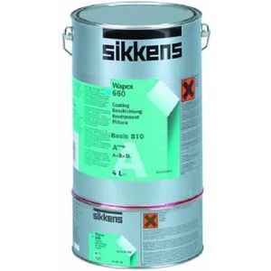 Sikkens Wapex 660 - 2-componenten zijdeglans vloer- en wandcoating voor binnen - RAL 1013 Parelwit - 5 L