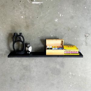 GoudmetHout - Zwevende wandplank - Blinde montage - eiken - 140 x 15 cm - zwart eiken - zwevende boekenplank - Incl. bevestiging