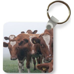 Sleutelhanger - Uitdeelcadeautjes - Koeien - Bruin - Mist - Plastic