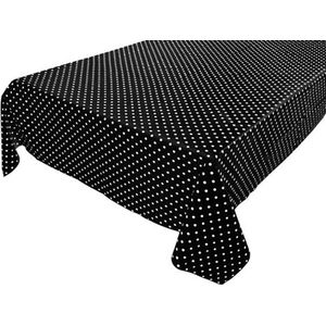 Tafelkleed Dots zwart 150 x 200 - Tafelzeil