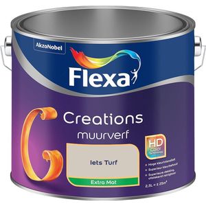 Flexa - Creations Muurverf Extra Mat - Iets Turf - Mengverf - 2.5 Liter
