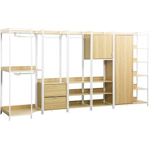 sweeek - Modulaire kledingkast met 5 eenheden, b 360 x d 48 x h 190