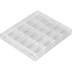 Transparante Acryl Nail Art Opbergdoos - 20 Grids - Sieraden Display Box - Decoratie Opslag .