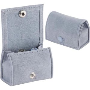 Fluwelen ringdoos met pluche interieur en exterieur - Compacte ringoorbelhoes - Kliksluiting - Voorstel verloving huwelijksceremonie - Vrouwen vriendin vrouw moeder vriend .