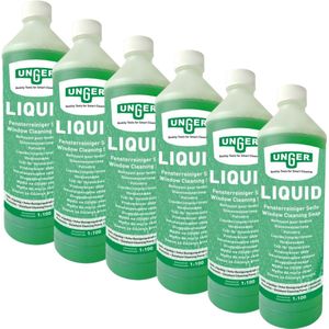 Unger Glazenwasserszeep 6x 1 liter - professionele glas- en ruitenreiniger