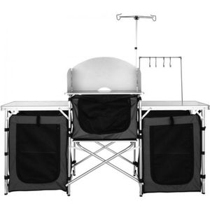 Luxe Campingkeukentafel - Opklapbare Buitenkooktafel - Met Opbergtas - Inclusief Accessoires