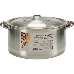 Arte Regal Kookpan 8 Liter 28 X 18 Cm Aluminium Zilver 2-delig