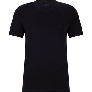 HUGO BOSS Classic T-shirts regular fit (3-pack) - heren T-shirts V-hals - zwart - Maat: L