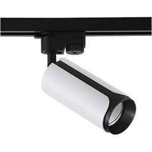 LED 1-fase railspot rond | Kantelbaar | Zwart / Wit | GU10 fitting