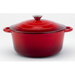 Relance Le beausette braadpan met druppeldeksel - Ø 28 cm - gietijzer - rood