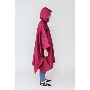 Clima Bisetti - Regenponcho Wijn Rood - fietsponcho - regenponcho volwassenen - waterdicht - unisex - regenponcho fiets - regenponcho dames - regenponcho heren - regenponcho herbruikbaar - regenponcho's