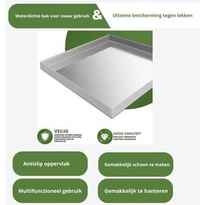 Allecto - Lekbak Wasmachine - Lekbak Wasmachine Universeel - 65x65x7cm - Antislip - Opvangbak Wasmachine