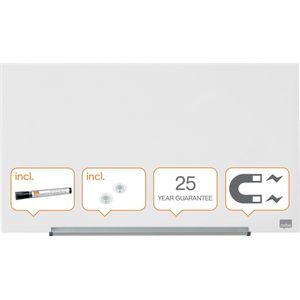 Nobo Impression Pro Magnetisch Glasbord -  68x38 cm - Inclusief Whitebord Marker en Magneten - Helder Wit