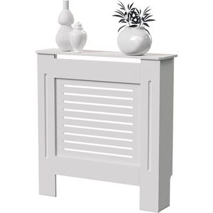 Radiatoromkasting Wit Modern Geschilderd MDF Kast - Radiatoromkasting Klein - H: 82 / W: 78 / D: 19 cm Radiatoromkasting