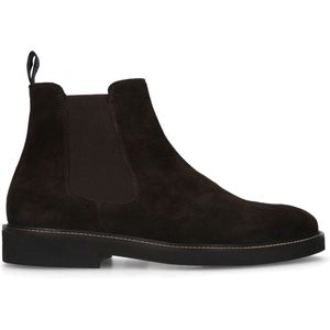 Manfield - Heren - Bruine suède chelsea boots - Maat 41