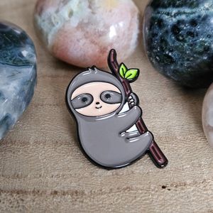 Luiaard, Enamel pin, speldje, broche, verzamelen, cadeau, hobby en meer
