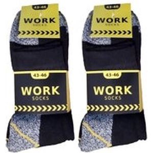 Work werk sokken laag model 10 pak zwart maat 39-42