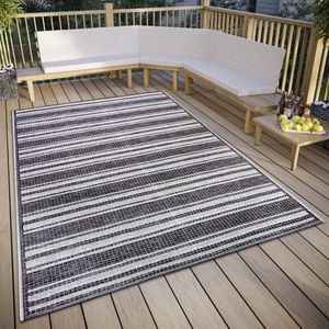 Flycarpets Clyde Binnen & Buitenkleed Vloerkleed Temu Grijs / Beige - 76x150 cm