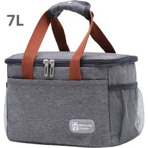 Nivard Koelbox - Koeltas - Frigobox - Autokoelbox - Lichtgewicht - Coolbox - Wielen - Draagbaar - Grijs 7 Liter