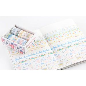 Pinata Party Washi Tape | Verschillende Washi Tapes | Pinata | Piñata | Party | Feestje | Chilli Pepers | Veren | Limoen | Graan | Huisjes | Huizen | Regenboog | Feest Hoedjes | Bloemetjes | Bergen | Bullet Journal | Journalling | Journal