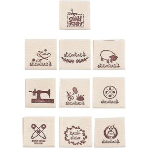 Handgemaakte stoffen labels - 200 stuks