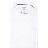 OLYMP Luxor 24/Seven modern fit overhemd - wit tricot - Strijkvriendelijk - Boordmaat: 42