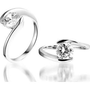 Montebello Ring  Modern You - 925 Zilver Gerhodineerd - Maat 58-18.5mm