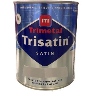 Trimetal Trisatin - Solventgedragen zijdeglanslak perfecte afwerking - RAL 9016 Verkeerswit - 1 L