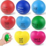 8 stuks anti-stress ballen voor volwassenen - PU-stressbal voor adhs - stress angst verminderen - motiverende kneedbal (2 vormen)