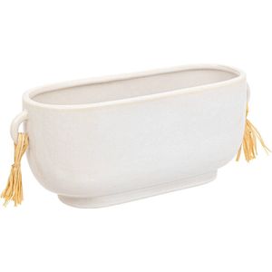 Keramische bloempot met decoratieve franjes, 30 cm