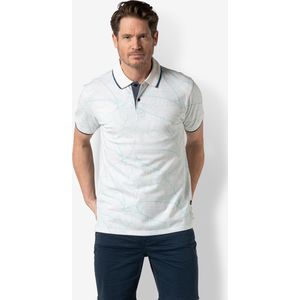 Twinlife Heren polo leaves - Polo's - Duurzaam - Elastisch - Wit - XL