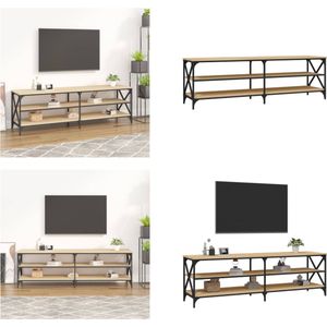 vidaXL Tv-meubel 160x40x50 cm bewerkt hout sonoma eikenkleurig - Tv-kast - Tv-kasten - Tv-meubel - Hifi-meubel