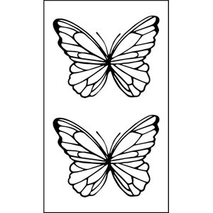 Zwarte vlinder neptattoo-butterfly tattoo sticker- Carnaval- Tijdelijke Tatoeages– Tattoo Stickers