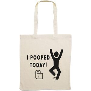 I Pooped today WC Rol | Toilet | volwassen | Kind | Wcrol | rol | canvas | canvastas | Tas | Bedrukt