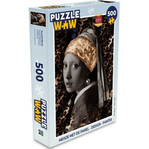 Puzzel Meisje met de parel - Design - Panter - Legpuzzel - Puzzel 500 stukjes