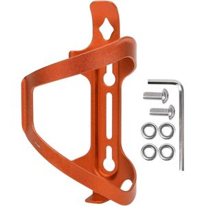 Bidonhouder van aluminium licht in gewicht voor alle soorten fietsen Orange - fiets Bidonhouder met oranje kleur .